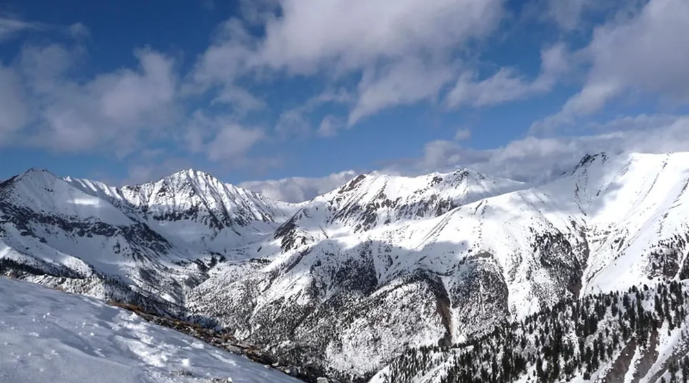 Snow-capped mountains of Tunka Valley in Arshan during a winter tour